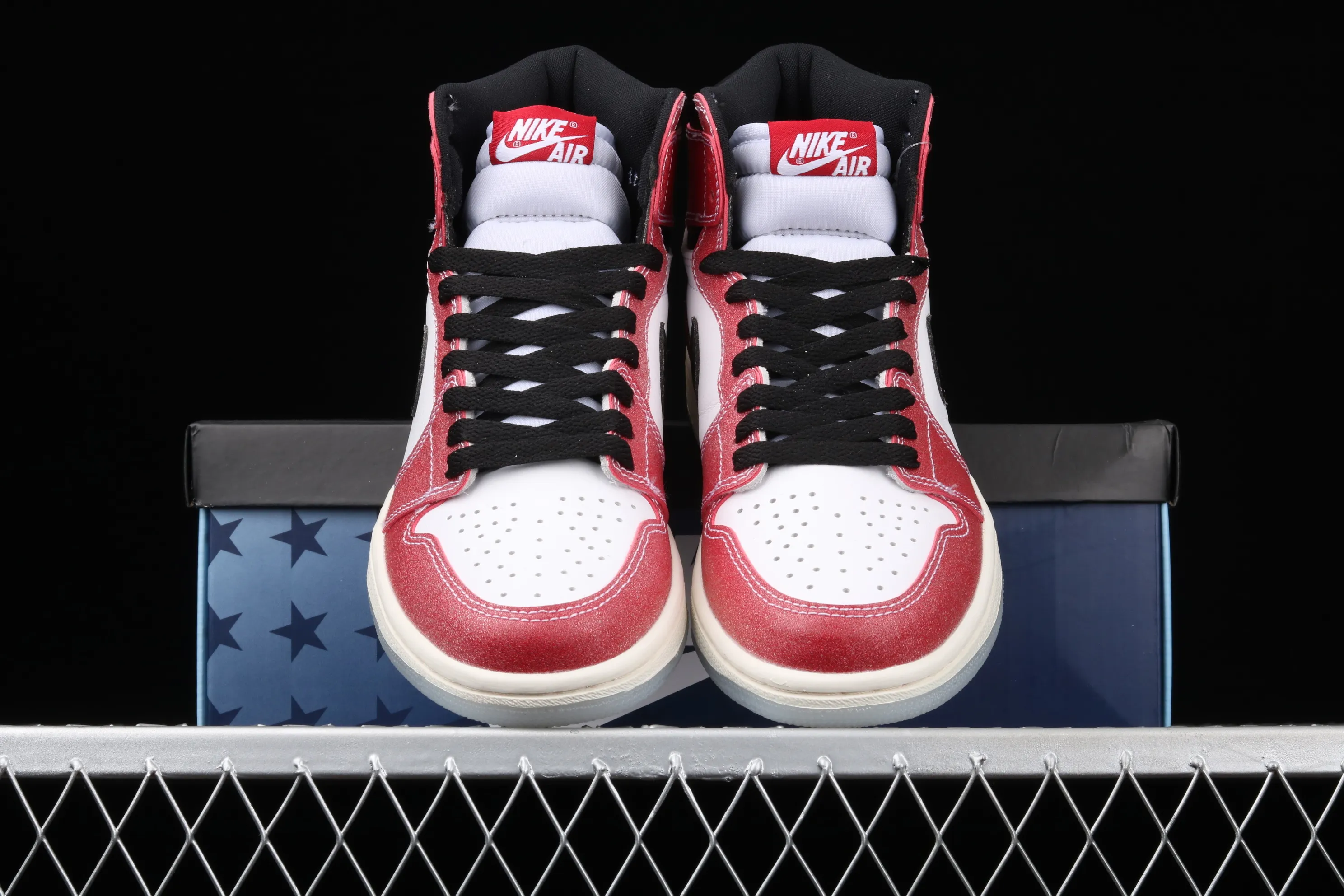All categories Air Jordan Jordan series basketball shoes Air Jordan 1 High X version Air Jordan 1 High OG Pro "Total Orange" AJ1 Joe 13M blue and white stitching high-top basketball shoes DC6515-100
